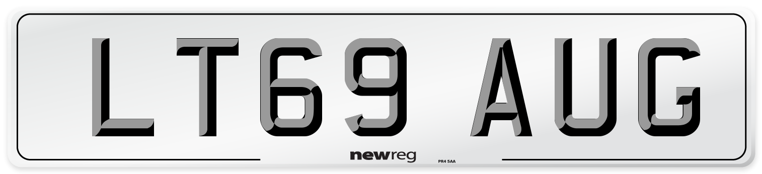 LT69 AUG Number Plate from New Reg